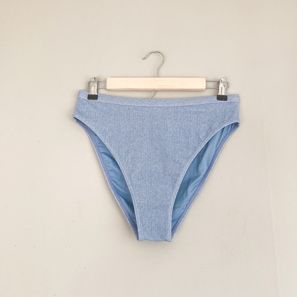 Billabong x Wrangler Denim Print Bikini Swimsuit Bottoms - Picture 5 of 8